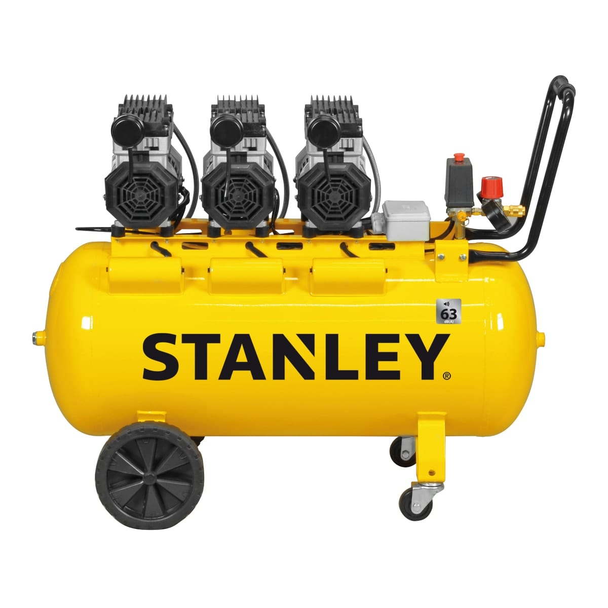 Bricocenter COMPRESSORE SILENZIATO STANLEY 100L 3HP 8BAR 3 MOTORI