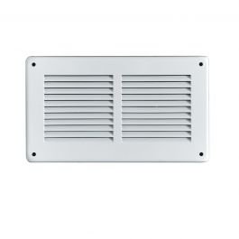 OVERLAPPING RECTANGULAR VENTILATION GRILLE W/MESH MM 240X140 METAL WHITE