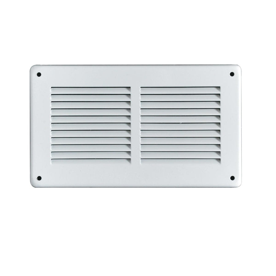 Bricocenter OVERLAPPING RECTANGULAR VENTILATION GRILLE W/MESH MM 240X140 METAL WHITE
