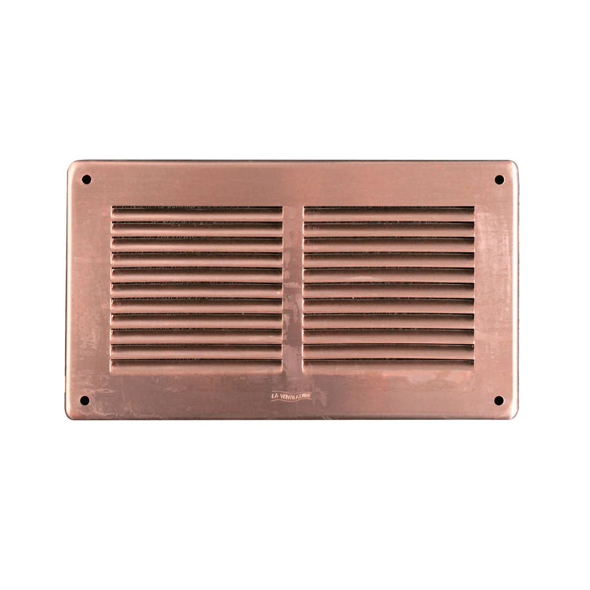 Bricocenter OVERLAPPING RECTANGULAR VENTILATION GRILLE W/MESH MM 240X140 METAL COPPER
