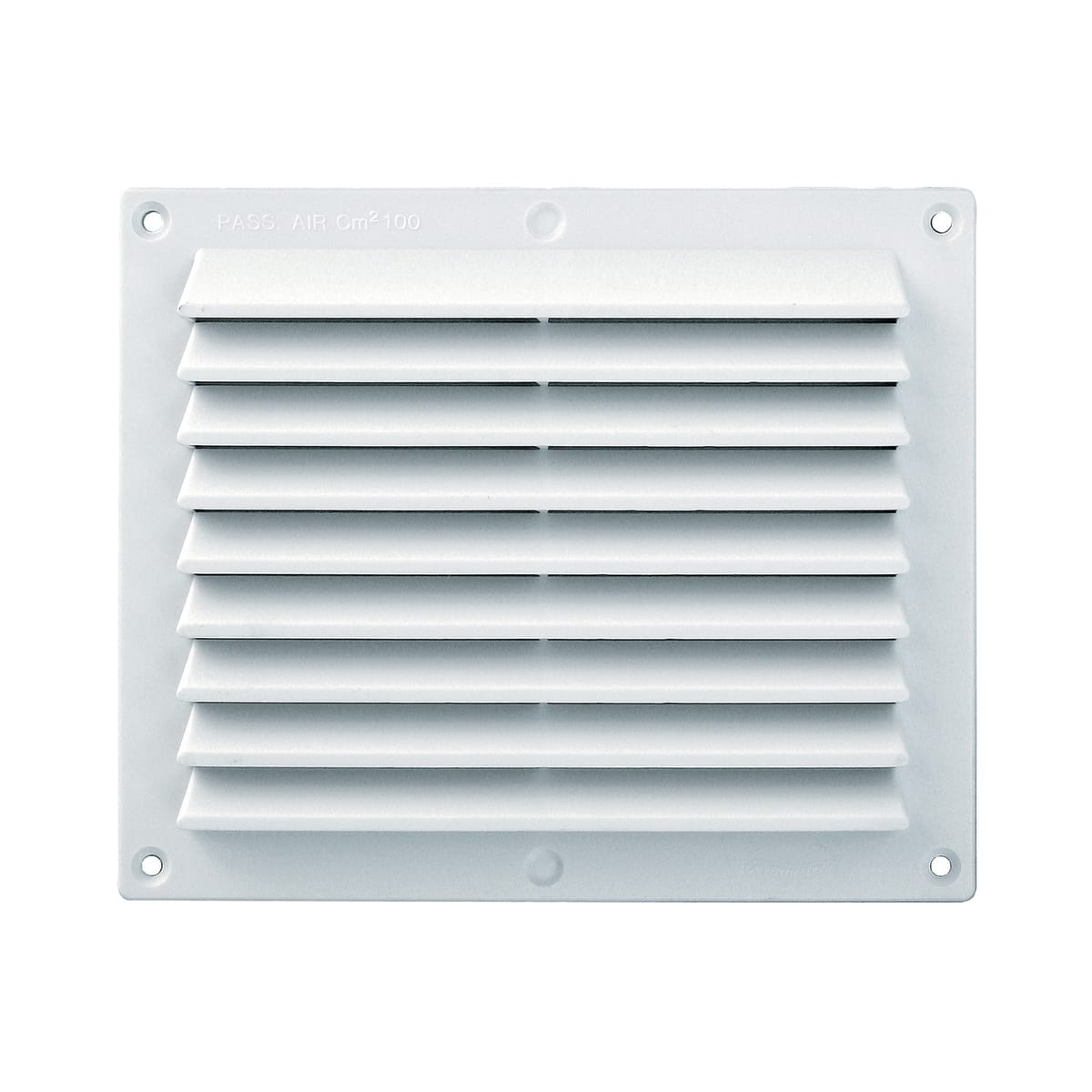 Bricocenter OVERLAPPING RECTANGULAR VENTILATION GRILLE W/MESH MM 175X146 WHITE PLASTIC