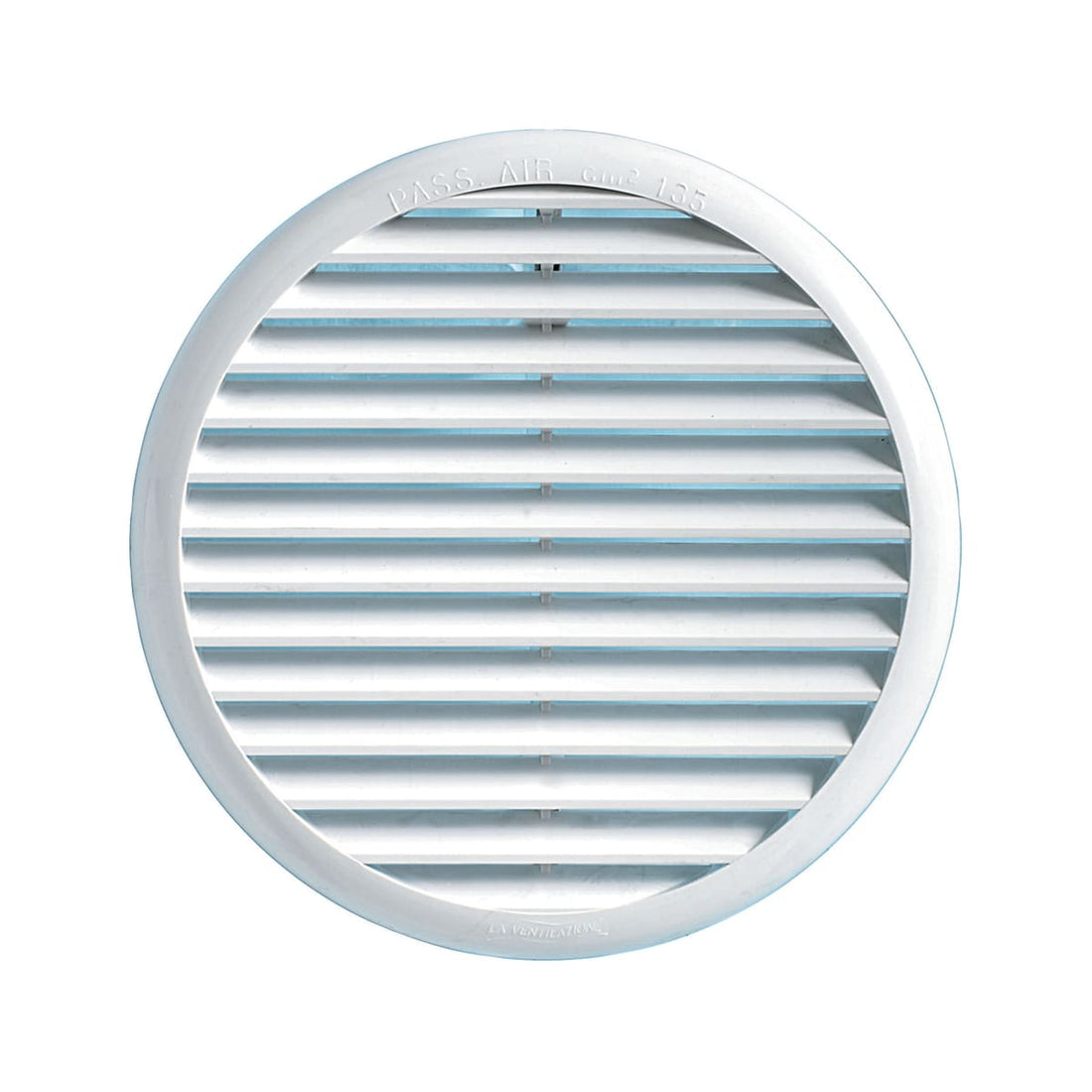 UNIVERSAL ROUND VENTILATION GRILLE W/MESH MM 125-160 WHITE PLASTIC