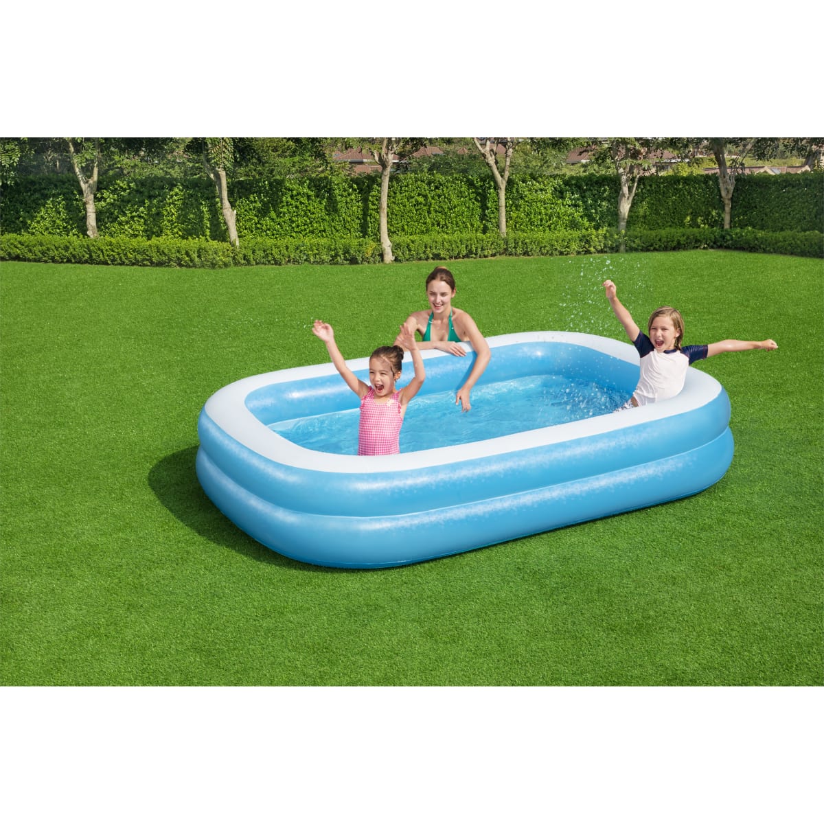 Bricocenter 1.75 X 51 CM BLUE RECTANGULAR INFLATABLE POOL