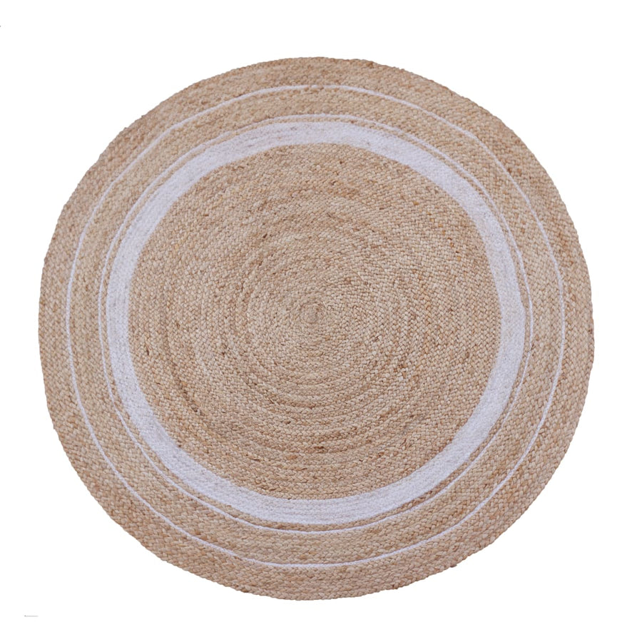 Bricocenter 150 CM WHITE JUTE RUG