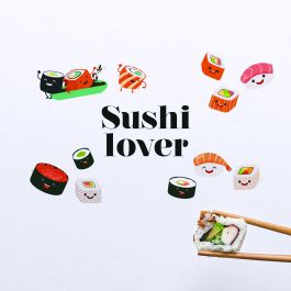 WALL STICKER XS SUSHI 1FG 15.5X34CM
