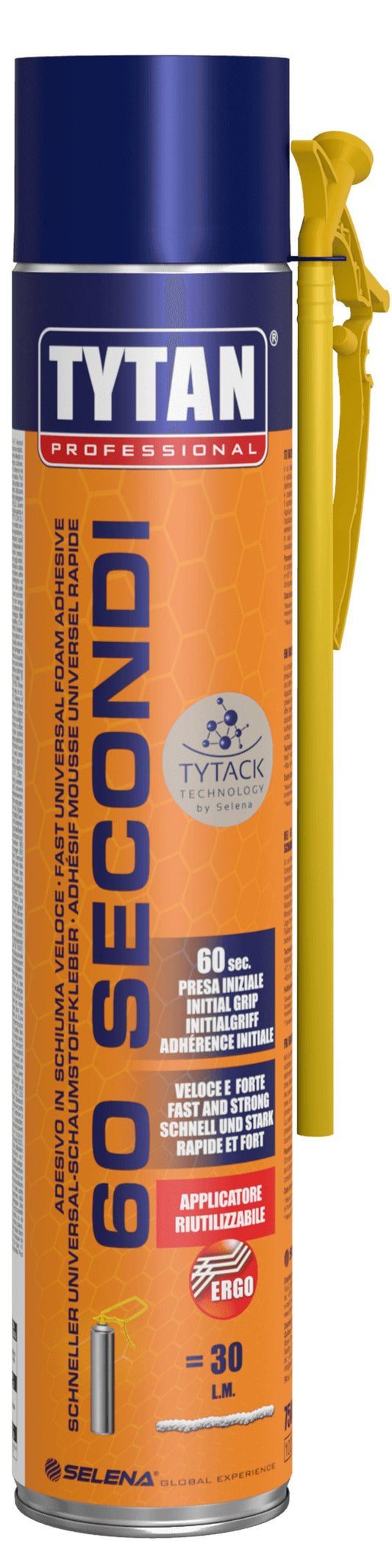 Bricocenter QUICK MULTI-SUPPORT ADHESIVE POLYURETHANE FOAM WITH ERGO 60' TYTAN STRAW 750ML