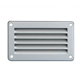 OVERLAPPING RECTANGULAR VENTILATION GRILLE MM 100X60 METAL WHITE