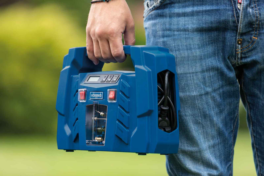 Bricocenter SCHEPPACH AIR FORCE PORTABLE COMPRESSOR 1HP SELF-LUBRICATED 6BAR180 L/M