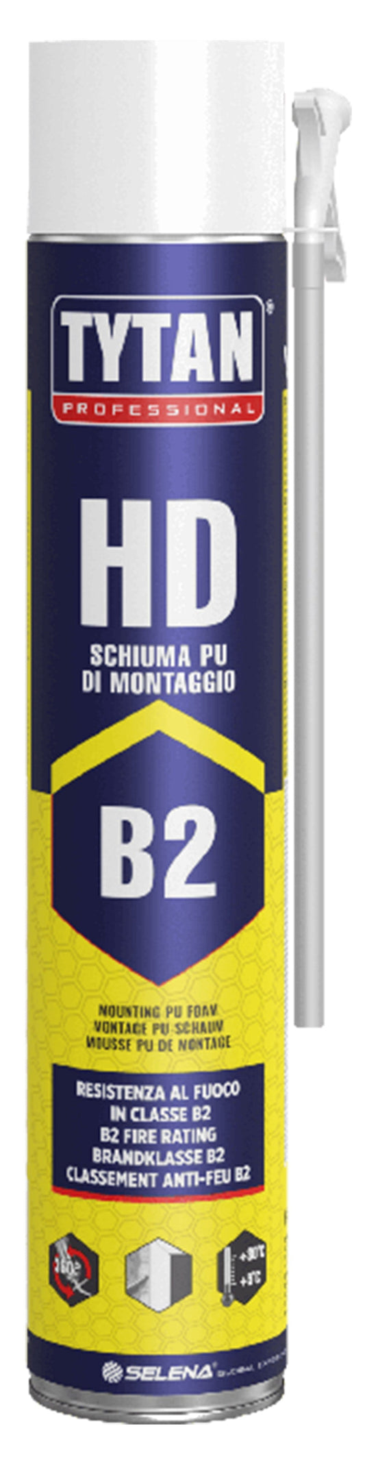 Bricocenter POLYURETHANE FOAM MULTI-PURPOSE MULTI-POSITION FILLING WITH STRAW HD B2 TYTAN 750ML