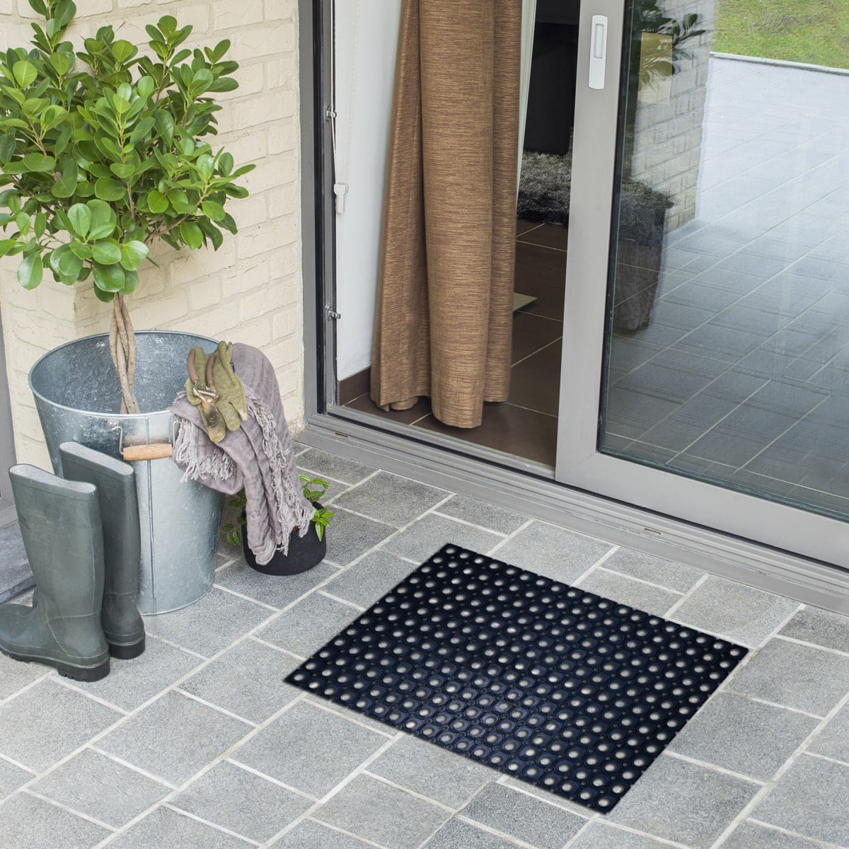 Bricocenter DOORMAT FLAVIO RUBBER BLACK 40X60 CM