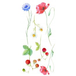 FIELD FLOWERS STICKER 15.5X34