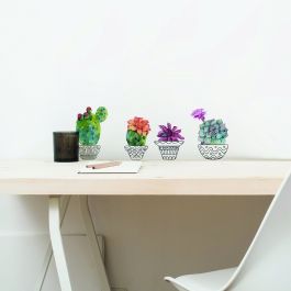 CACTUS VASE WALL STICKER 15.5X34CM