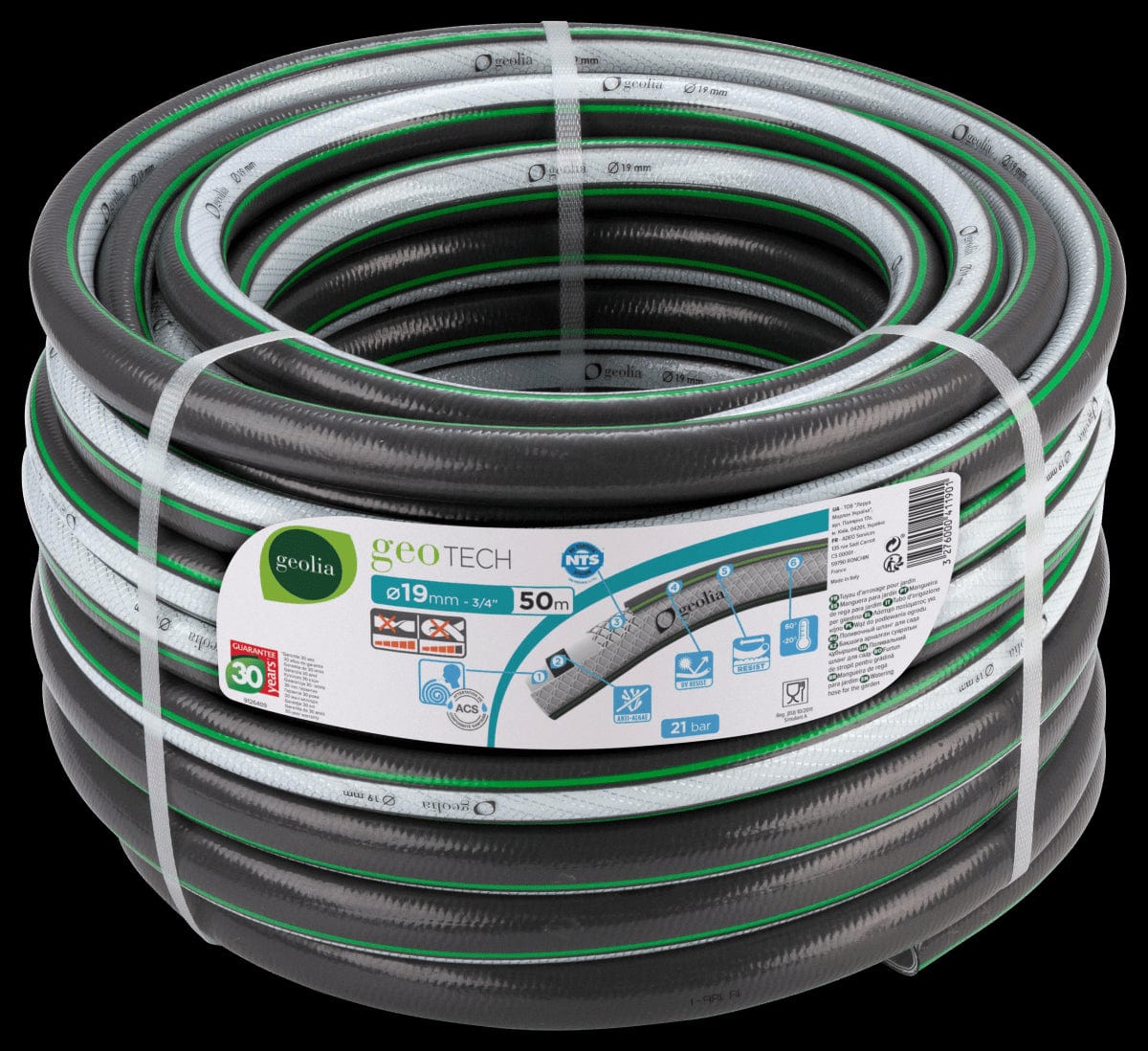 GARDEN HOSE GEO TECH NTS 5 LAYERS D.19mm 50MT