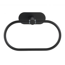 OREA BLACK RING TOWEL HOLDER