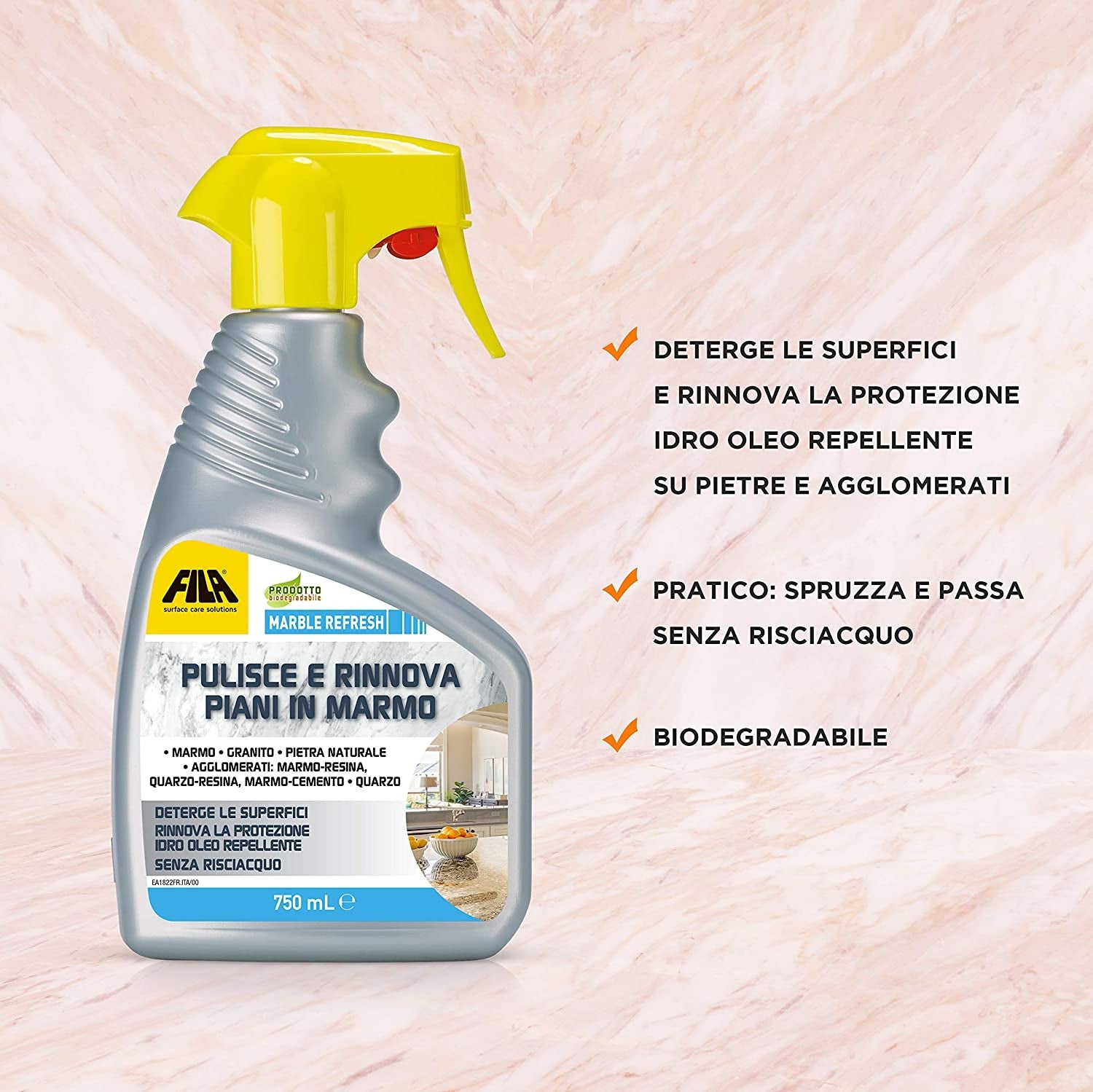 CLEANS AND RENEWS MARBLE COUNTERTOPS 750 ML