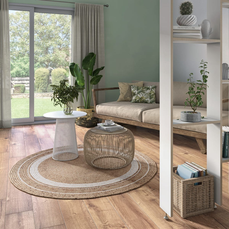 Bricocenter 150 CM WHITE JUTE RUG