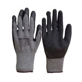 DEXTER POROUS LATEX GLOVES, SIZE 11, XXL, WATERPROOF