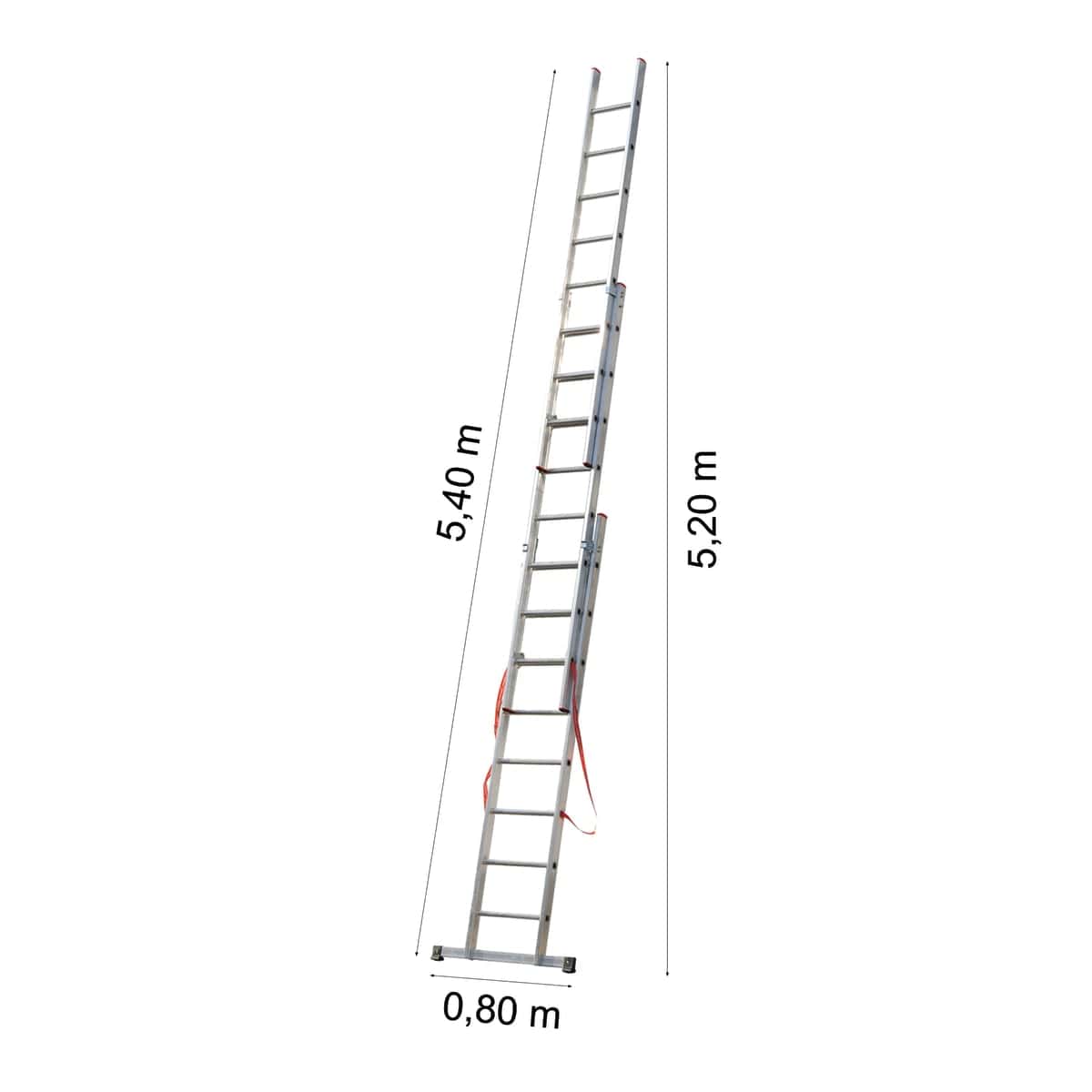 Bricocenter GIERRE ALUMINUM EXTENSION LADDER 3X9 STEPS, FOR WORK UP TO 6.2M