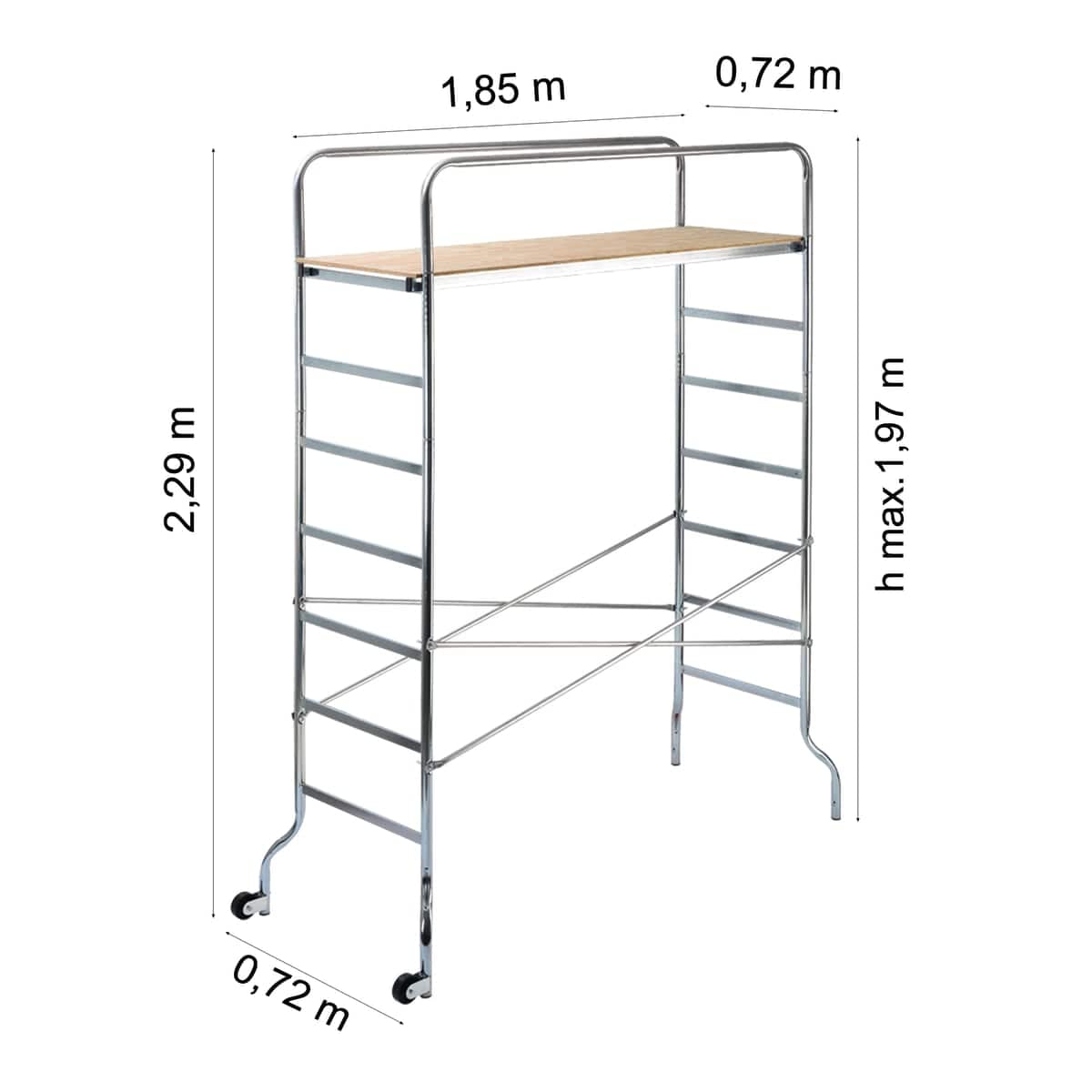 Bricocenter TRABATTELLO IN ACCIAIO ZINCATO MEDIO - PORTATA 120KG