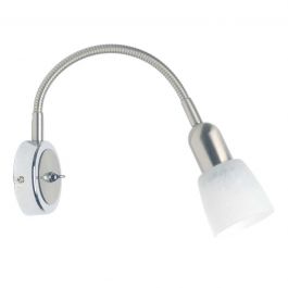 SOFIA WHITE GLASS SPOTLIGHT 1XE14=40W ADJUSTABLE
