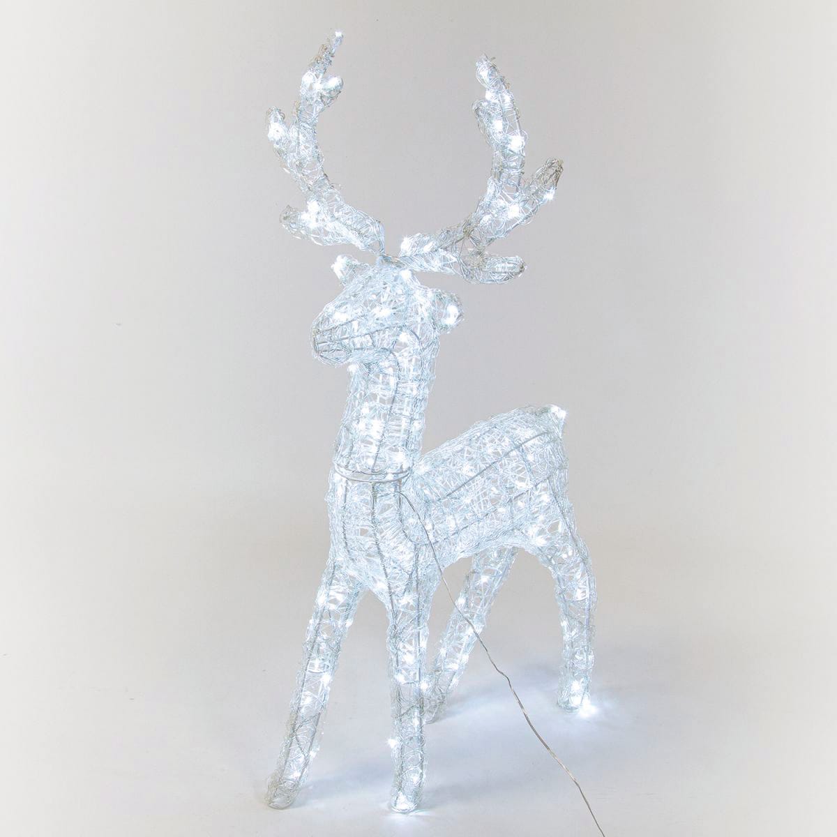 Bricocenter bright reindeer 200 led white light h95 cm for outdoor ip44