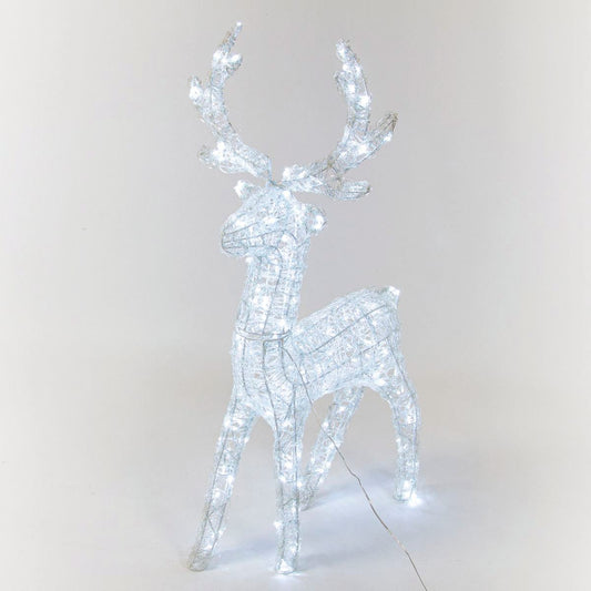 Bricocenter bright reindeer 200 led white light h95 cm for outdoor ip44