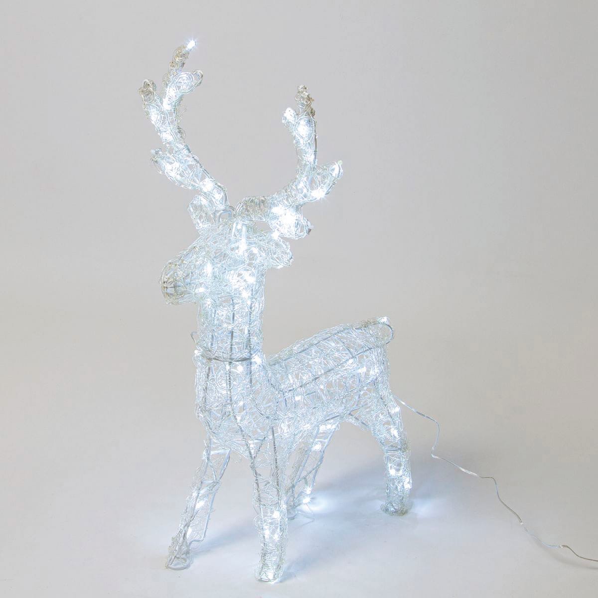 Bricocenter bright reindeer 100 led cold light h60 cm