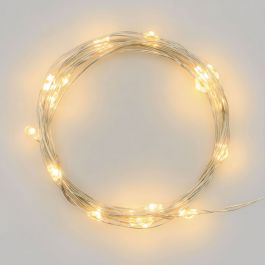 LINEAR CHAIN 10M 100 MICROLED WARM WHITE D.1.5MM BATTERY OPERATED INDOOR USE METAL CABLE A