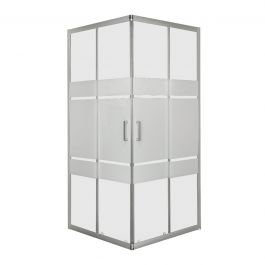 RECTANGULAR BOX SINQUE SILVER SCREEN-PRINTED 70/80X90/100CM H190CM-EXTENS.68-80/88-100CM