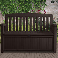 KETER ANTHRACITE RESIN PATIO BENCH