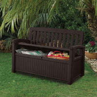 KETER ANTHRACITE RESIN PATIO BENCH