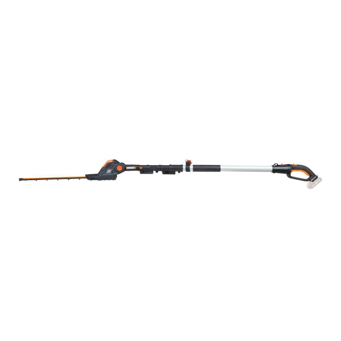HEDGE TRIMMER WITH EXTENSION 3.6MT BATTERY OPERATED BLADE 45CM BATTERY AND CHARGE NOT INCLUDED