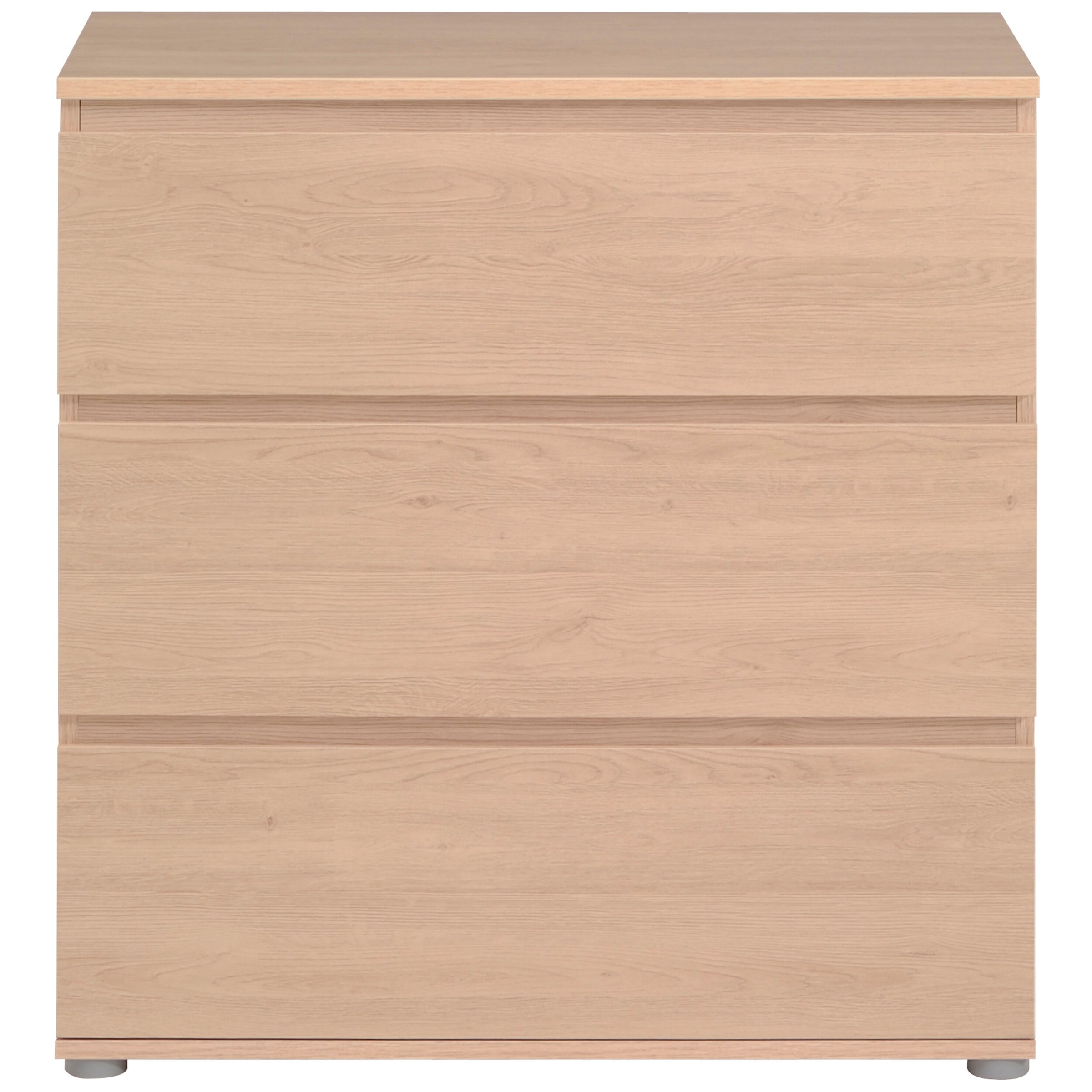 3-drawer chest, L76.7 x 82.4 x 39.9 cm, elm
