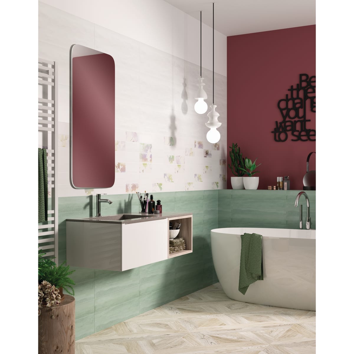 Bricocenter SAGE WATERCOLOR WALL TILE 25X60 1.35 SQM