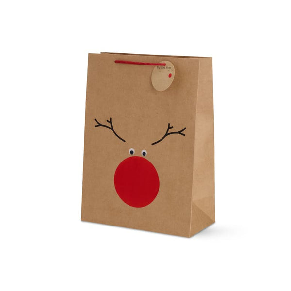 RED NOSE Gift bag in various colours, H 26 x W 13 x L 36 cm