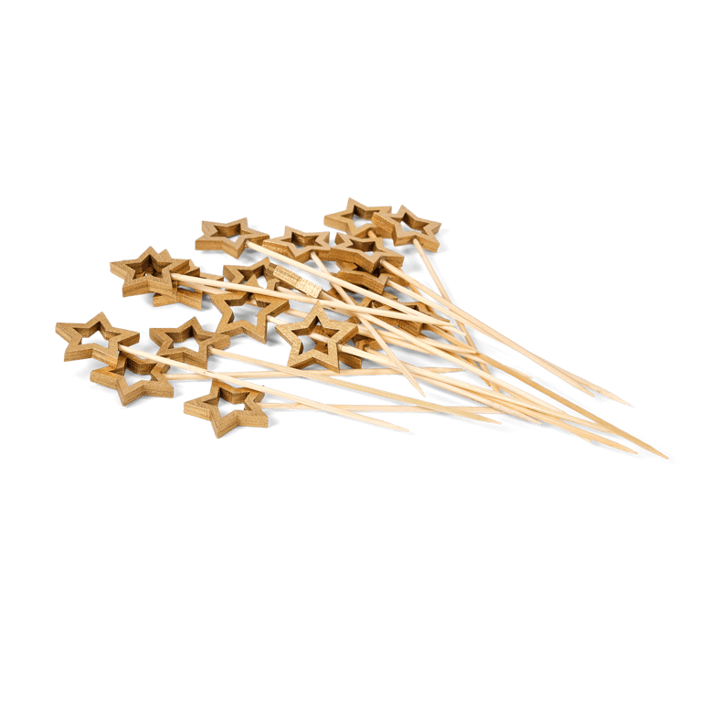 GOLDSTAR Toothpick Antip. set of 20 natural, light golden, H 13 cm