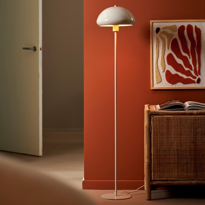 Casa LUCILE Beige floor lamp, H 140 cm - Ø 22 cm - Ø 28 cm