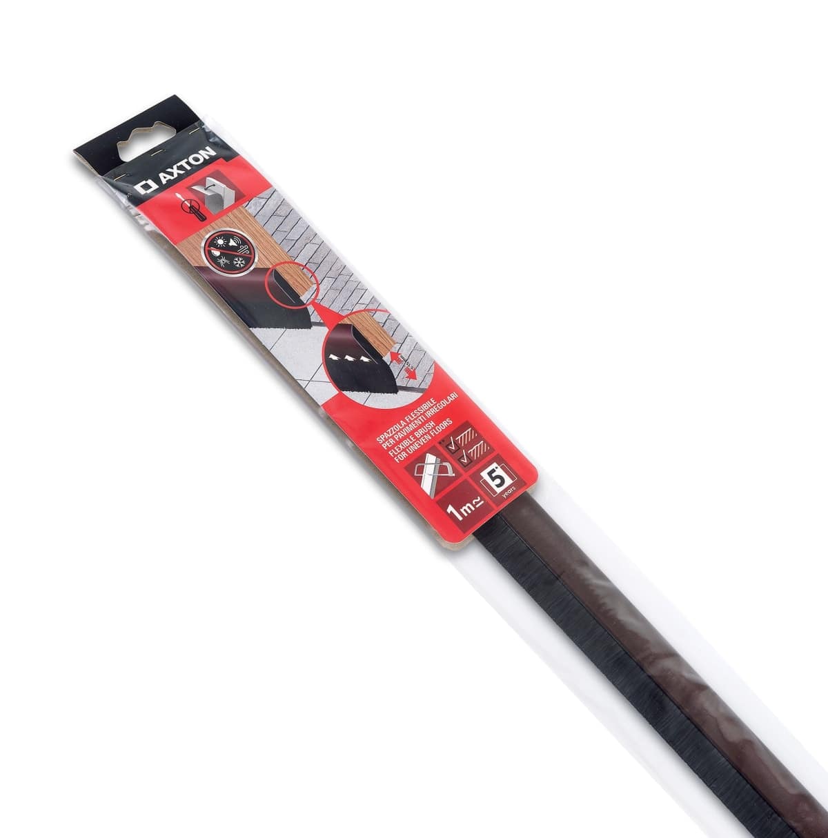 Bricocenter UNDER DOOR BROWN ADHESIVE WITH FLEXIBLE BRUSH 1MT AXTON