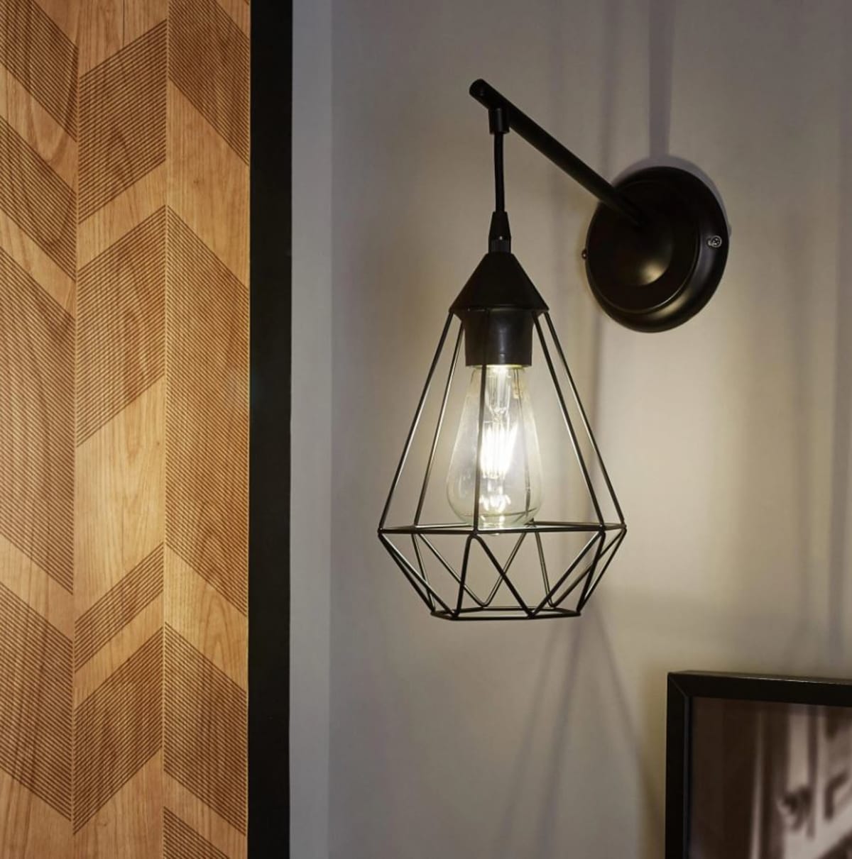 Bricocenter WALL LIGHT BYRON METAL BLACK 15.5X27.5 E27=60W