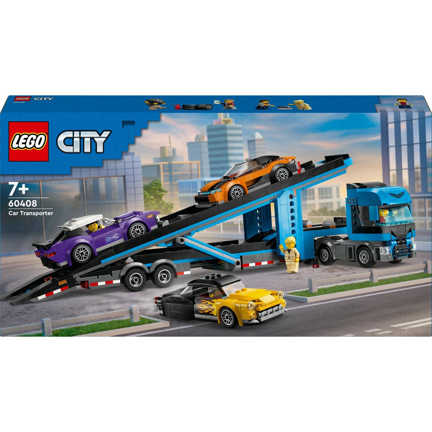 Toys City - Transporter truck with sports cars