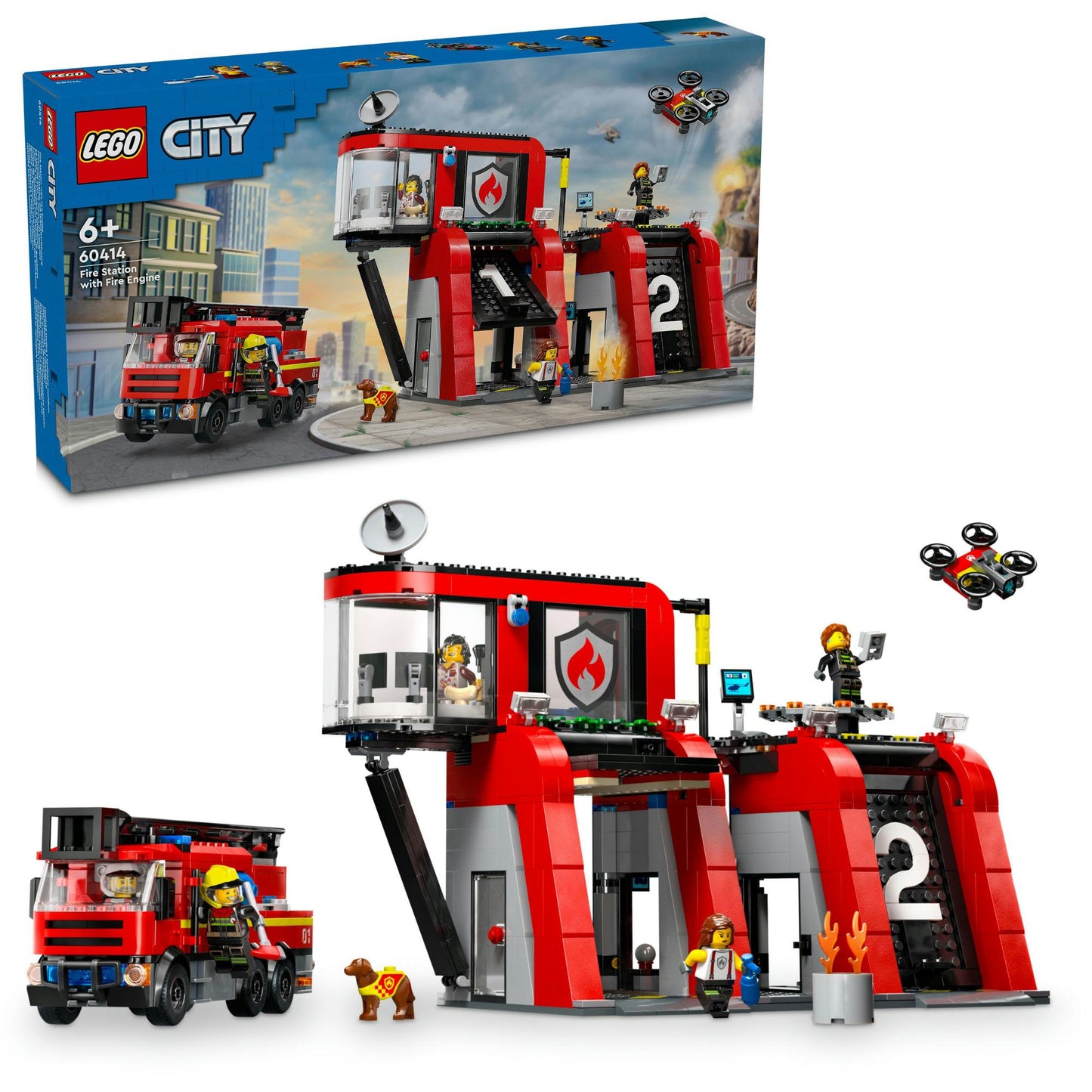 City - Fire Station and Fire Engine