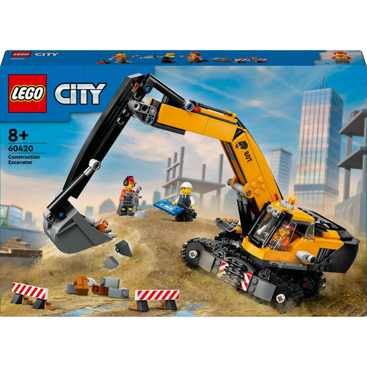Toys City - Yellow construction excavator