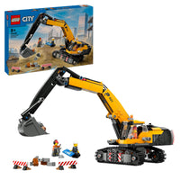 City - Yellow construction excavator