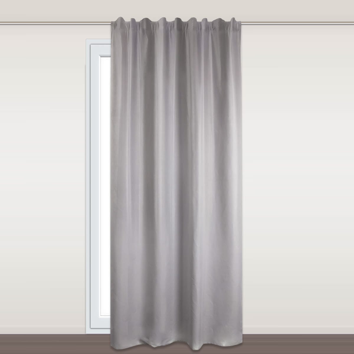 Bricocenter PROTECT GREY OPAQUE CURTAIN 135X28OCM WEBBING AND CONCEALED LOOP