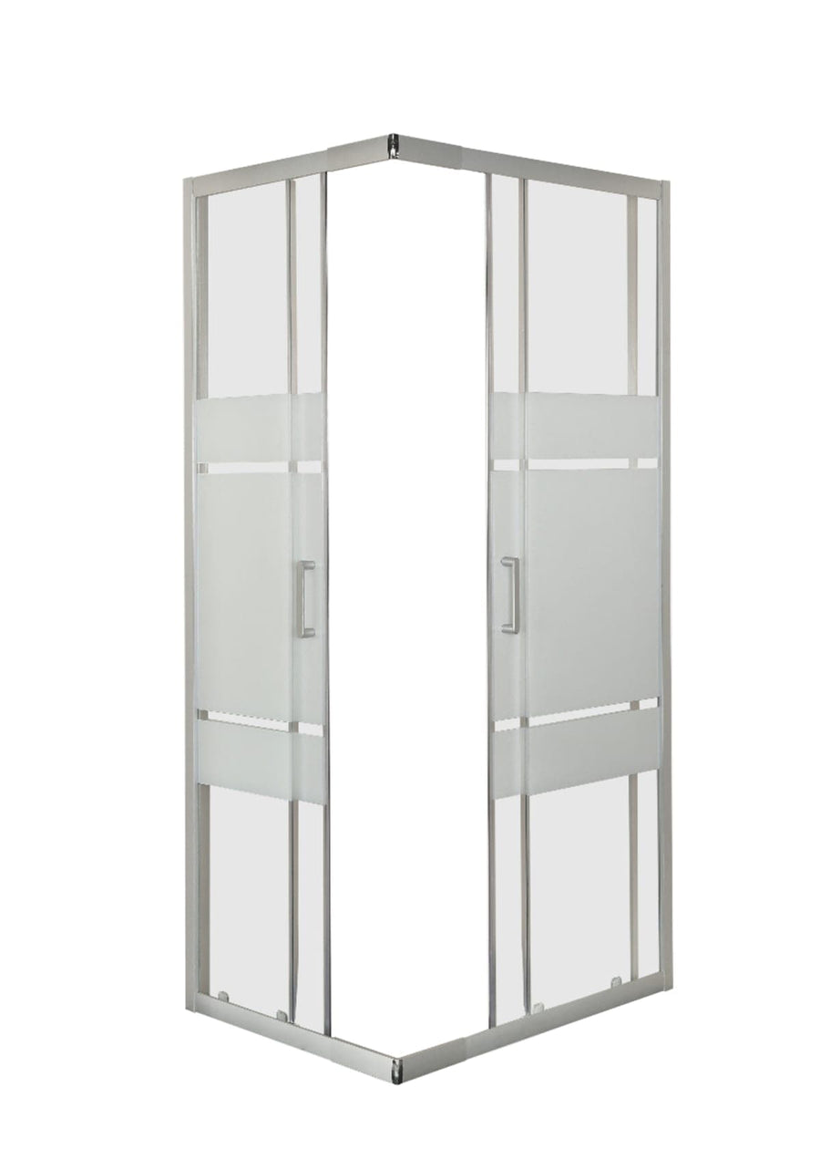 Bricocenter RECTANGULAR BOX SINQUE SILVER SCREEN-PRINTED 70/80X90/100CM H190CM-EXTENS.68-80/88-100CM