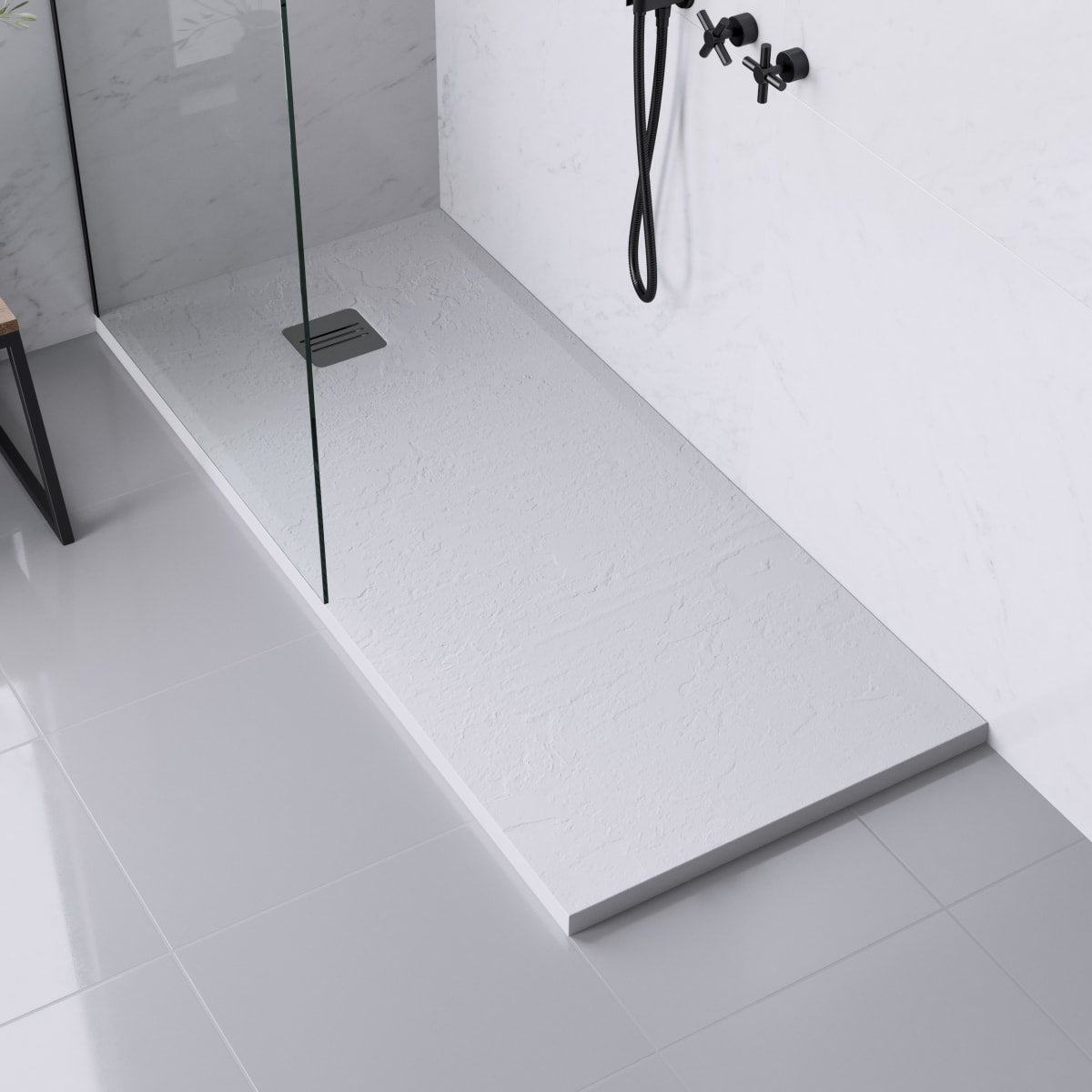 REMIX MATT WHITE SHOWER TRAY70X160