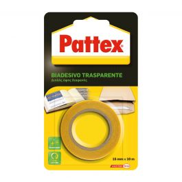 TRANSPARENT DOUBLE-SIDED TAPE LIGHT FIXINGS PATTEX 15MMX10MT