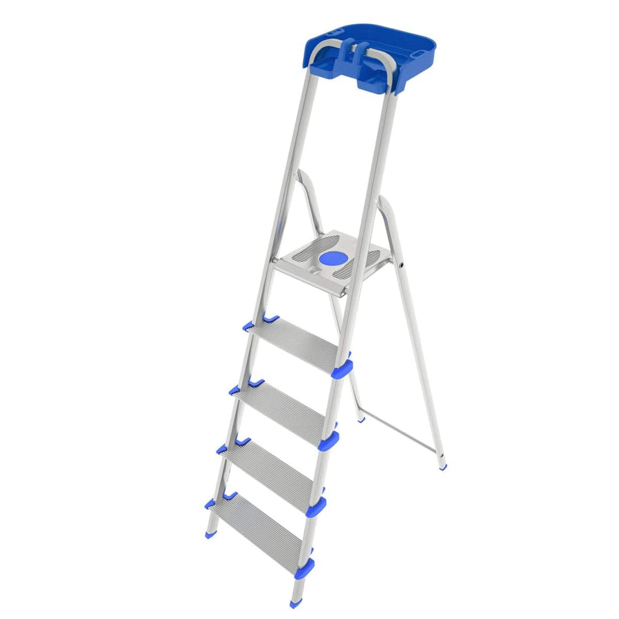 Bricocenter ATLANTICA STAIRCASE 5 EXTRA WIDE STEPS 12 CM, ALUMINIUM FRAME 40X24 MM