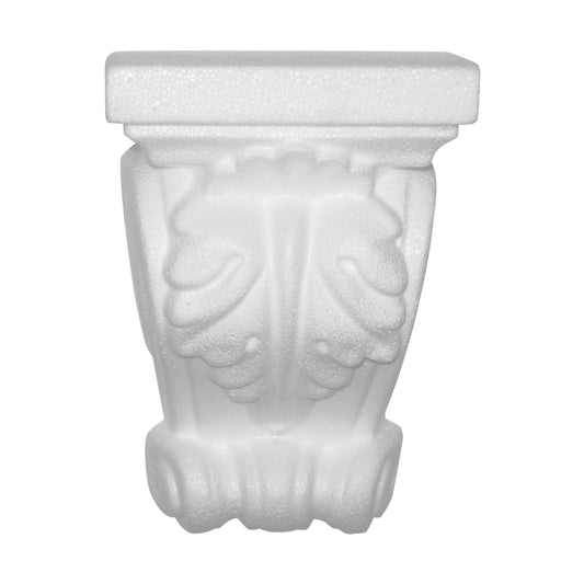 Decorative polystyrene capital: H17 x W12 x D7 cm
