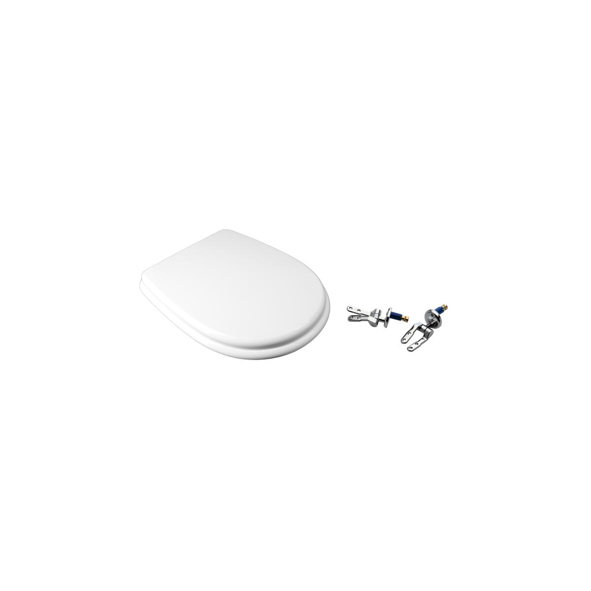 Quadraco MDF toilet seat, white, MDF, top-mounted, ceramic and metal
